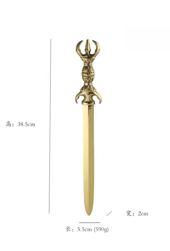 三鈷剣 全長38cm 真鍮製 密教法具 不動明王剣 宝剣 仏教美術 不動剣 41u73dhBt+L.jpg_BO30,255,255,